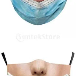 atorse 2X Prank Face Mask Reusable Adjustable Prank Bandanas Fashion Scarf image 2