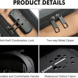 kavana Chest Bag for Men with USB Charging Port | Anti-Theft Crossbody Sling Bag | Travel Shoulder Bag for Men | Sports Style Messenger Bag | Casual Daily Use Bag Water Resistance Material image 5