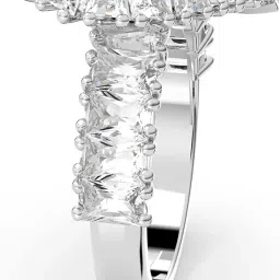 swarovski Matrix Cocktail Ring Mixed Cut Heart White Rhodium Finish image 2
