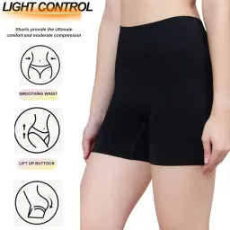 plumbury Nylon Blend Seamless High Waist Tummy Control Shapewear Boy'short Panty image 2