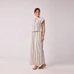 reistor Women's 100% Organic Cotton Striped Matching Set image 2