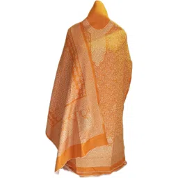 Latest Womens designer woolen kashmiri suit with salwar and shawl, winter kani suits for women,paisley design kurta pant set dress material(unstitched fabric) by pure pashmina wooltex image 1