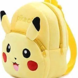 blingnbeats Pikachu Character Plush Backpack, Yellow Mini Bag with Cute Face Design, Kids Fashion Accessory image 3