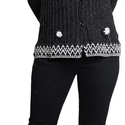 speed line hosiery Women's Knitted Sweater with Self Design Sweater for Women high qulity Woolen Sweater for Women, Woolen Sweater Design for Ladies (Pack of 1) image 4