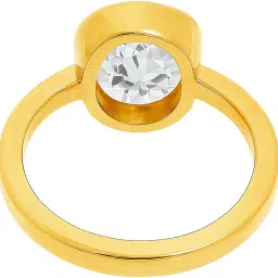 trireep gems Premium White Topaz Ring – 5.00 Carat White Topaz • Handcrafted Panchdhatu Adjustable Ring • Brings Confidence, Strength & Success • Stylish & Durable Jewelry for Men image 1