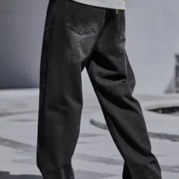 jaar fashion Men’s Baggy Fit Jeans – Loose Fit High-Rise Denim – Comfortable Casual Wear Jeans for Men – Trendy Street Style Denim Pants image 2