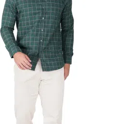 sew wave Classic Men's Cotton Plaid Shirt I Full Sleeve I Casual Business Wear I 100% Cotton I Casual & Formal I Regular Fit image 2