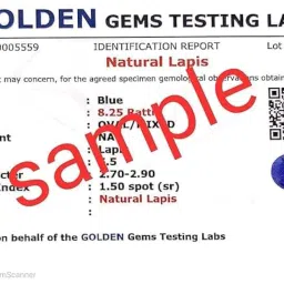 ayush gems 5.25 Ratti / 4.50 Carat Blue Lajward Stone Natural AA++ Quality Original Lapis Lazuli Lajwart Rashi Ratna Pathar Lapis Pendant Gold Plated for Men and Women image 3