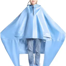 augen Waterproof Bike Raincoat Poncho – Hooded Rainsuit for Cycling, Motorcycling, and Scooter Riding image 1