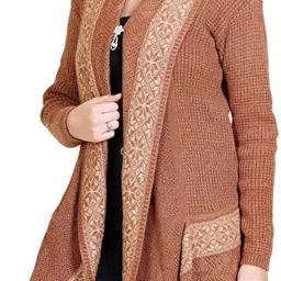 pipasa Women's Wool Banded Collar Shrug Top image 2