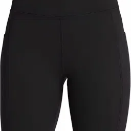 poojaran saree High-Waisted Workout Shorts for Women, Cycling Shorts, Yoga Side Pockets, Black and Navy, Pack of 2 image 2