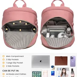 lovevook Laptop Backpack, Pink, 15.6 Inch image 2