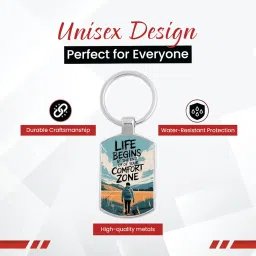 magical gifts Stylish Metal Keychains with Permanent Glossy Print – Inspirational Quotes & Spiritual Designs – Perfect Key chains for loved ones, Personal Use, Gifts & Return Gifts image 3