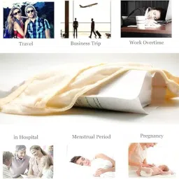 louryn koulyn 100% Cotton Women's Disposable Pure Cotton Underwear Travel Panties High Cut Briefs White/Macarons image 4