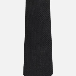 van heusen Men Black Textured Formal Tie image 1