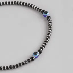 zavya 925 Sterling Silver Gemstone Evil eye Rhodium Plating Nazaria Anklet (Single) | Gift for Women & Girls | With Certificate of Authenticity & 925 Stamp image 4