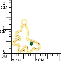 p.c. chandra jewellers 14K Gold Pendant (without chain) With Butterfly Outline Design And Studded Stone For Women - 0.26 Gram image 3