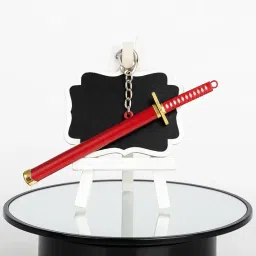 troll gadgets Katana Keychain 6 Inch | Unsharpened Metal Katana Keyring with Sheath | Demon Slayer Inspired Katana Keychain for Car, Bike & Bag – Collectible Gift for Men & Boys image 3