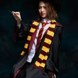 fancyku Ha*ry Potter Gryffindor Scarf, Knit Striped Magic College Styles Cosplay Ha*ry Potter Clothes Accessories image 5