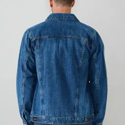 kotty Men's Classic Denim Jacket - Buttoned Front|Regular Fit|Long Sleeves|Distressed Detailing|Casual Outerwear image 3