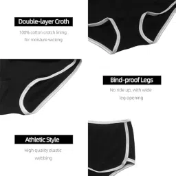 nicsy Panty for Women Girls Ladies Underwear Comfortable Breathable Cotton Side Cut Hipster Ladies Panties Stretch Boxer Brief image 3