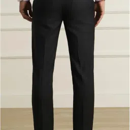 van heusen Mid Rise Checkered Formal Trouser for Men|Regular Fit Formal Pants |Stretchable Waist| image 5