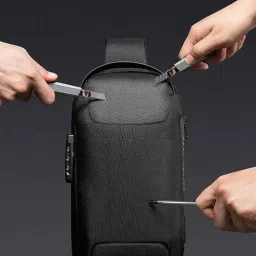 red lemon BANGE Multifunctional Waterproof Anti-Thief Sling Bag with USB Charging (Blue) image 5