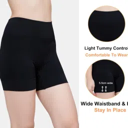 plumbury Nylon Blend Seamless High Waist Tummy Control Shapewear Boy'short Panty image 3