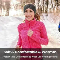 devil Winter Knit Crochet Turban Headband for Women Warm Bulky Crocheted Headwrap Ear Warmer Winter Accessories (White) image 4