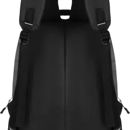 sozex ALFA Casual Backpack, Black Polyester, 36L Capacity, Water-Resistant, 4 Compartments, School College Bag, 25.5 x 29.5 x 48 cm image 1