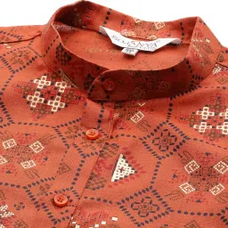 sojanya Plus (Since 1958) Men's Cotton Linen Printed Long Kurta-Classic Design, Premium Comfort and Versatile Style for Events image 3