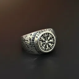 the men thing Royal Series - MIDGARD PROTECTOR RING - Pure Stainless Steel Men’s Steel-Plated Ring – Statement Luxury Jewelry (Size : 15-18-20-23-28-30) image 3