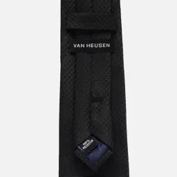 van heusen Men Black Textured Formal Tie image 2