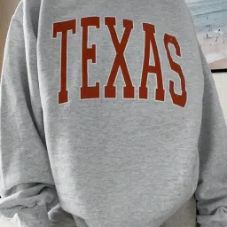 sxv style SXV 'Texas’ Printed Cool Aesthetic Drop Shoulder Oversized Sweatshirt image 2