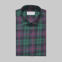 b bigreams - your comfort is our mission BIGREAMS Unstitched 100% Cotton Tartan Checkered Shirt Fabric For Men's image 1