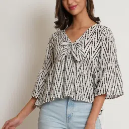 cotland fashions Jaipuri Cotton Printed Peplum Kimono Sleeves Top for Women image 4