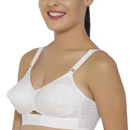 libertina Duchess Cotton Straps White Colour Non Padded Comfortable, Skin Friendly Regular Women Cotton Bra - Pack of 1 image 1