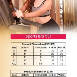 lyra Women's Non-Padded Sports BRA-531 Sports Bra 531_1PC_Grey_M image 5