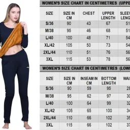 tfaooshin | Womens | Thermal Set (Top and Bottom) | Fur Inside | Round Neck | Full Sleeves | image 5