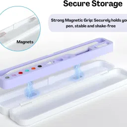 Storage Case for Apple Pencil 1st/2nd Gen | Protective Holder with Silicone Interior | Compact Organizer Box for ApplePencil Tips & Accessories (Bare Pencil, Lavender Purple) image 4