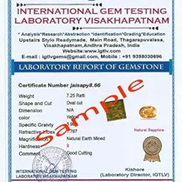 vaibhav gems 7.25-7.50 Ratti Beryl Emerald (Panna Stone) 100 Certified Natural Gemstone AAA Quality image 4