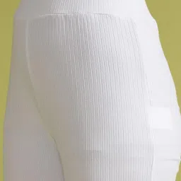 globus Women V-Neck Ribbed Long Sleeves Side Slit Top & Fully Elasticated Ankle Length Trouser Co-ord Set image 4