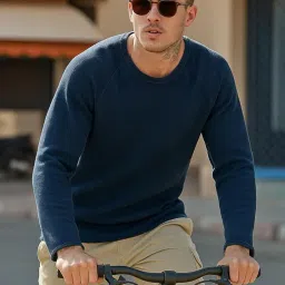 bewakoof Men's Cotton Regular Fit Sweater | Sweaters for Men Winter Wear image 1