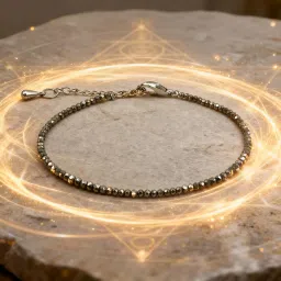 gratify Raw Pyrite Anklet – Stone of Money, Protection & Power | Genuine Pyrite Crystal Anklet for Women | Spiritual Jewellery & Gift for Luck, Confidence & Prosperity image 5