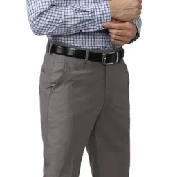 peter england Men's Mid Rise Slim Fit Work Utility Pants image 4