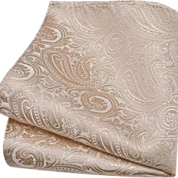 gusleson 3.15"(8cm) Mens Tie and Lapel Pin Paisley Necktie Hankerchief Cufflinks Set for Men image 3