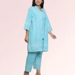 flora & fauna creations Stylish Chikankari 3 Pcs Corset for Women image 1