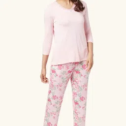 dreamz by pantaloons Women's Viscose T-Shirt & Pyjama Set image 1