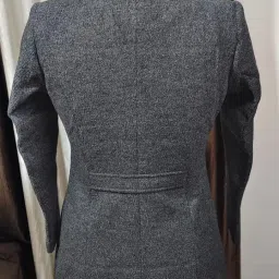 troo blue Women & Girls Winter Coat | Stylish Long Overcoat with Notch Lapel Collar & Front Button Closure | Warm, Comfortable Casual Wear Jacket image 2