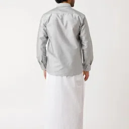 famuzz Men Full Sleeve Shirt with Maching Dhoti Set cotton image 2